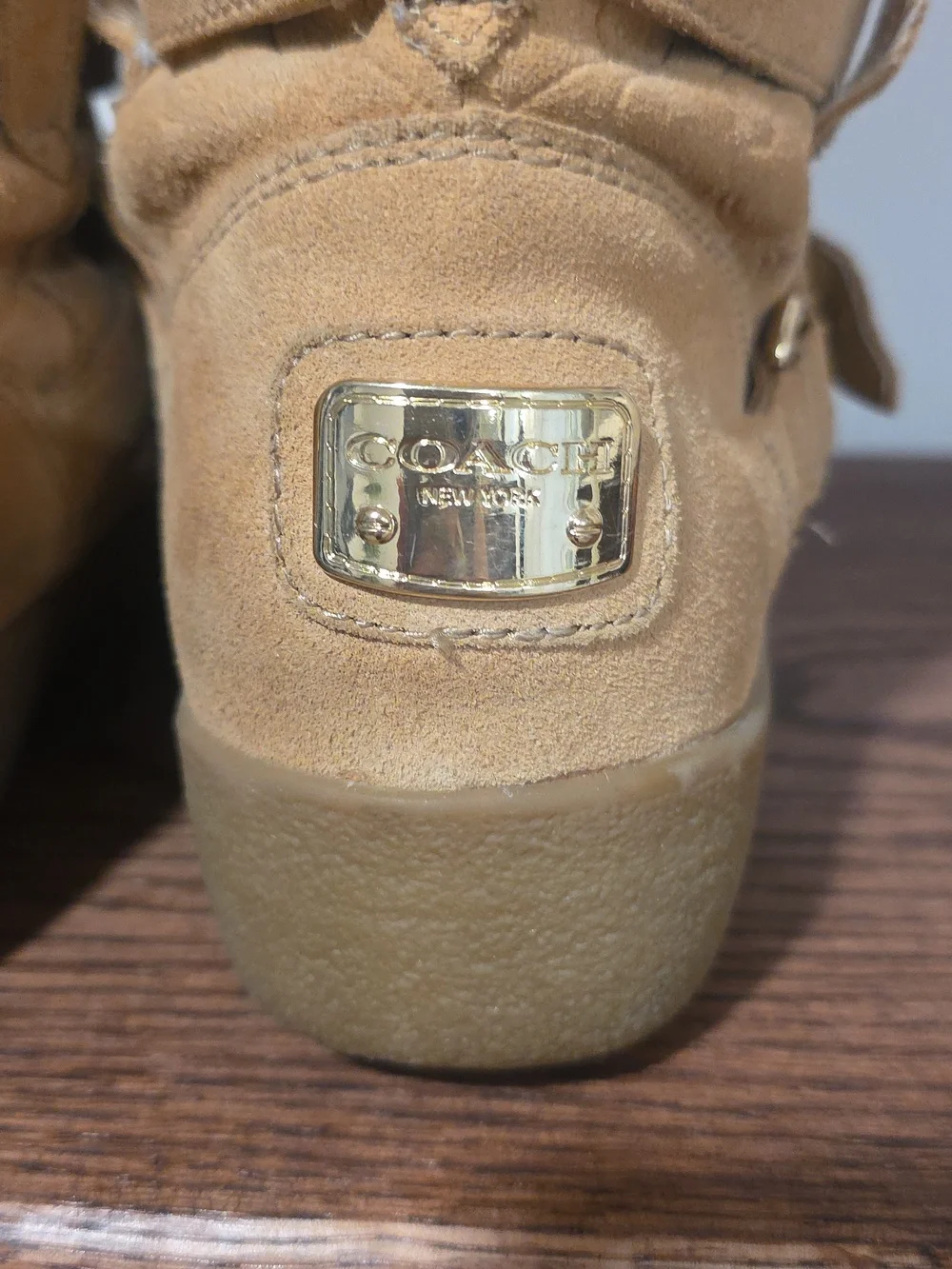 Coach Thelma Tan Embossed Signatue C Pullon Boots Womens 8 - Picture 5 of 10